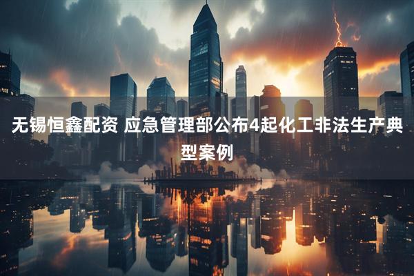 无锡恒鑫配资 应急管理部公布4起化工非法生产典型案例